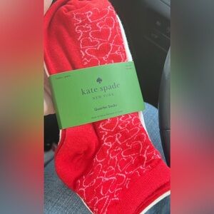 NEW Kate Spade Vibrant Red Casual Socks